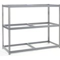 Global Equipment Wide Span Rack 60Wx36Dx84H, 3 Shelves No Deck 1200 Lb Cap. Per Level, Gray 716278